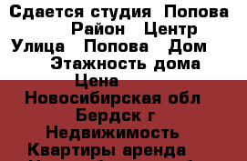 Сдается студия, Попова 11/2 › Район ­ Центр › Улица ­ Попова › Дом ­ 11/2 › Этажность дома ­ 10 › Цена ­ 9 000 - Новосибирская обл., Бердск г. Недвижимость » Квартиры аренда   . Новосибирская обл.